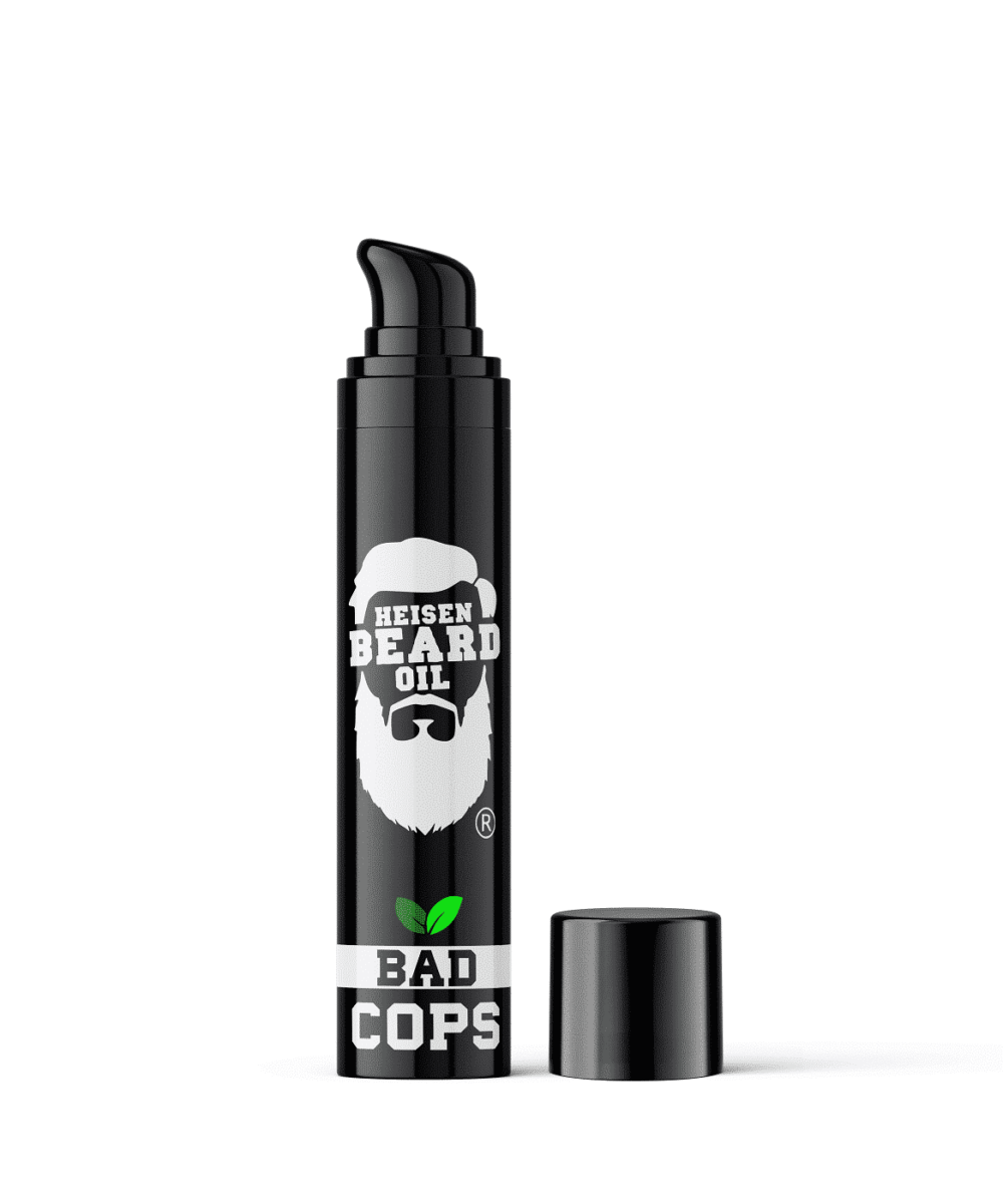 Bartöl 3in1 Bad Cops von Heisen Beard Oil mit 5 pflegenden Ölen