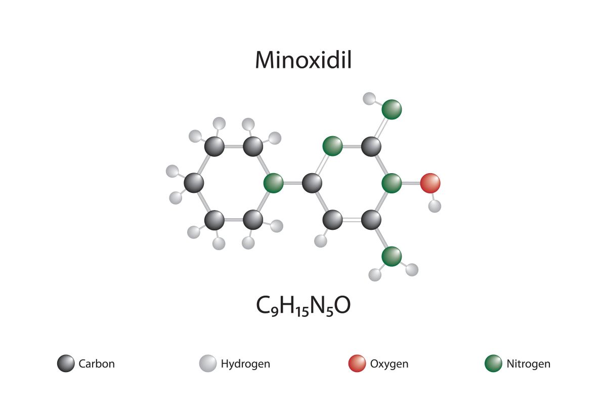 Minoxidil-Molekülstruktur 